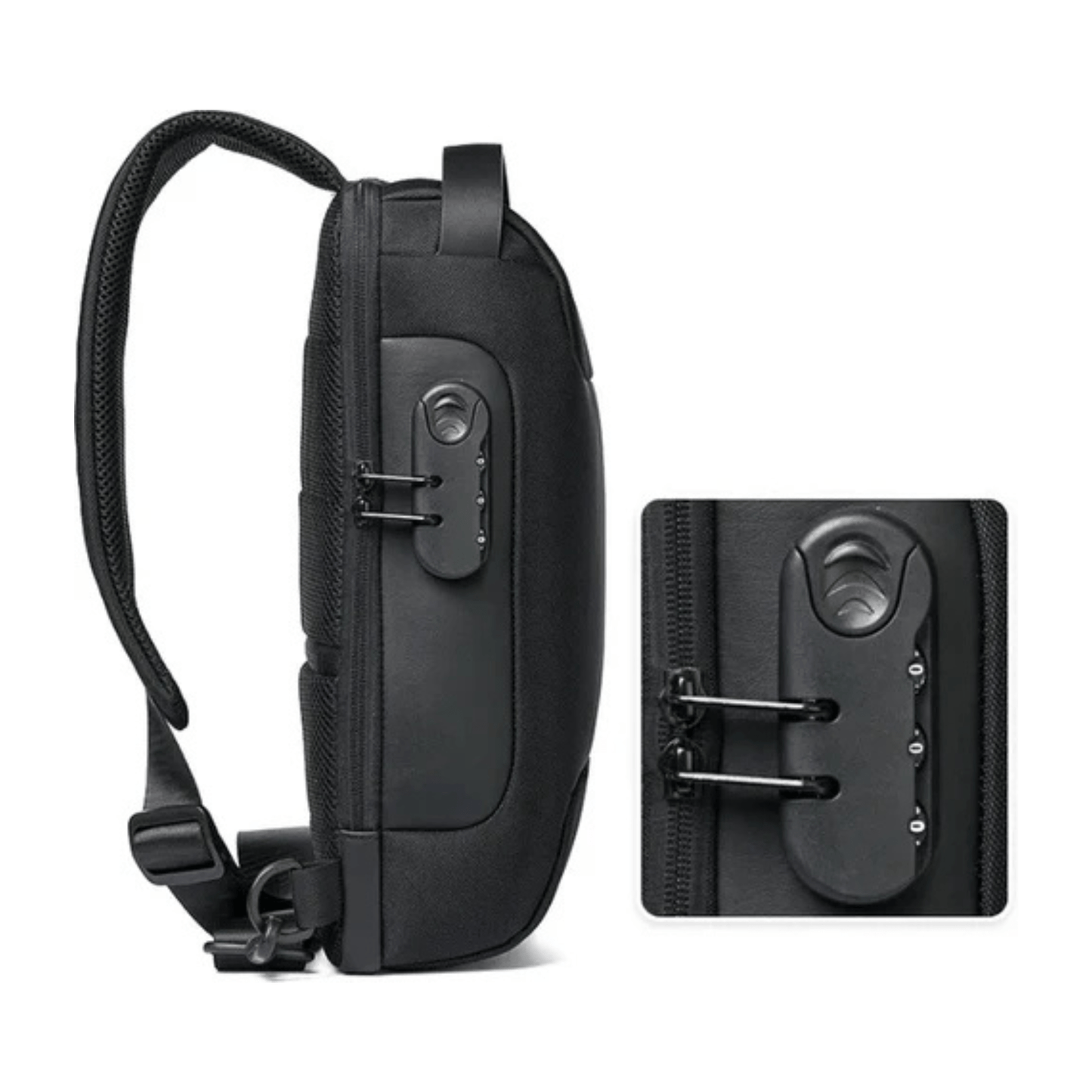 CarryQuest® - Schoudertas Heren - Stijlvolle en praktische - Zwart