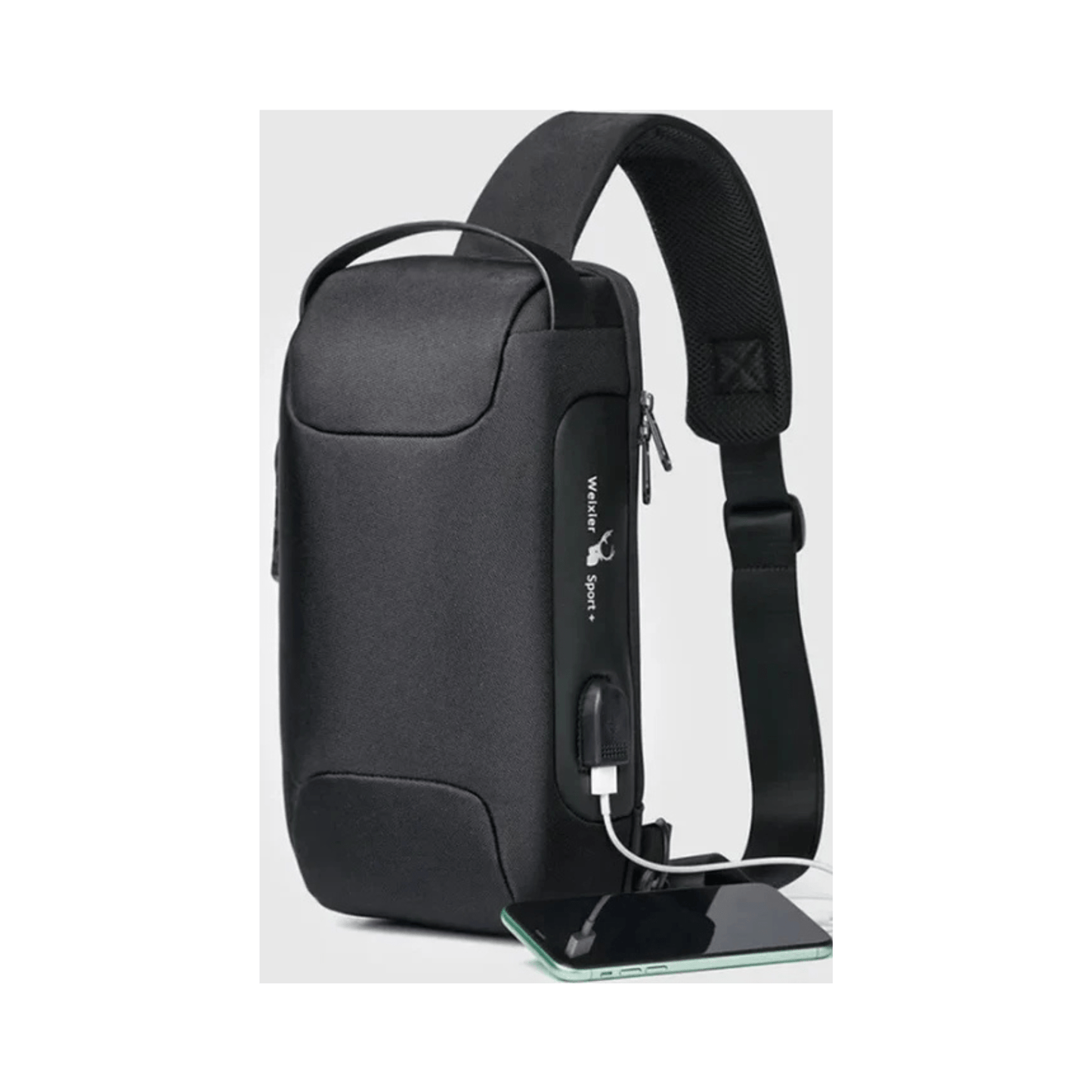 CarryQuest® - Schoudertas Heren - Stijlvolle en praktische - Zwart