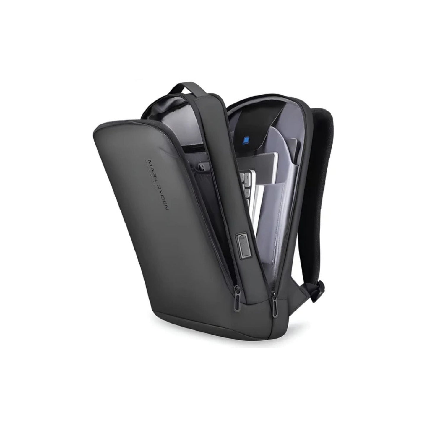 CarryQuest® Slanke laptoprugzak - USB oplaadpoort - Donkergrijs