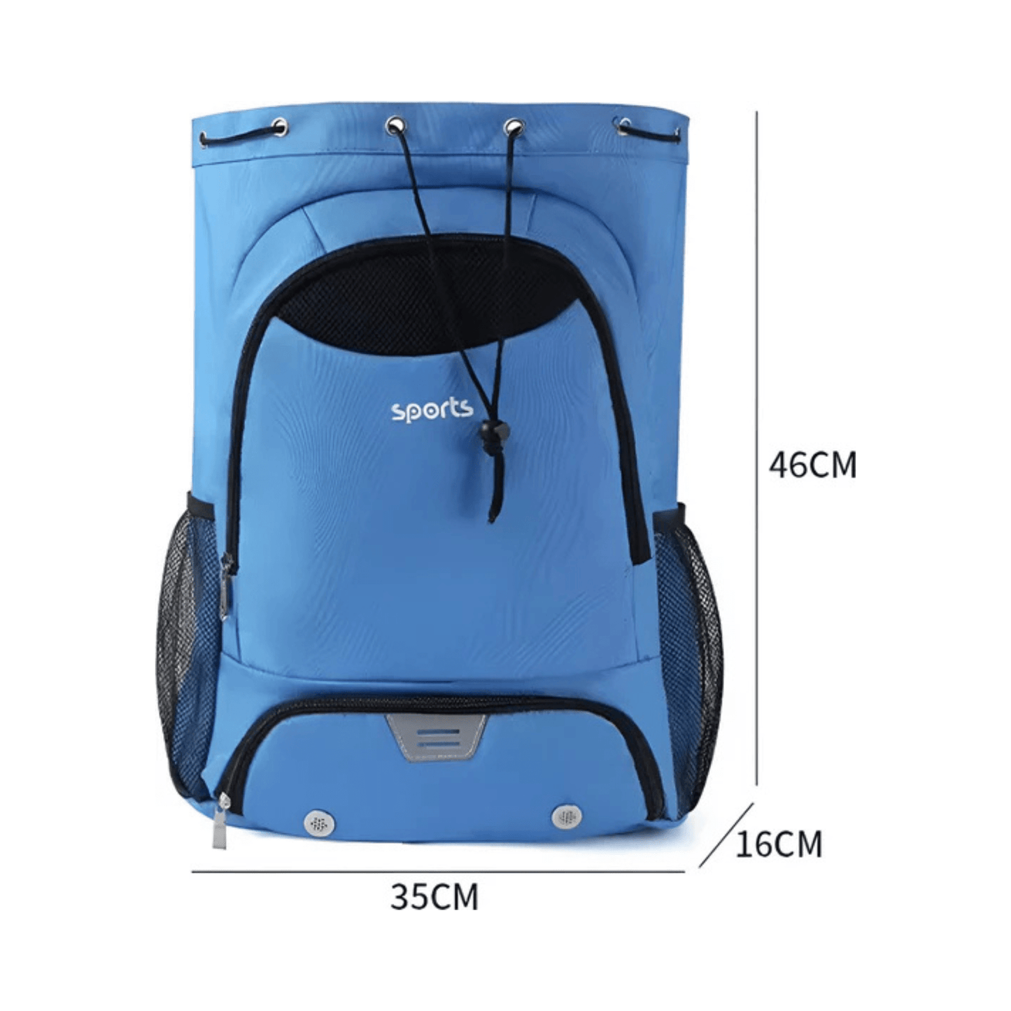 CarryQuest® - Sporttas met trekkoord Basketbalrugzak - Zwart