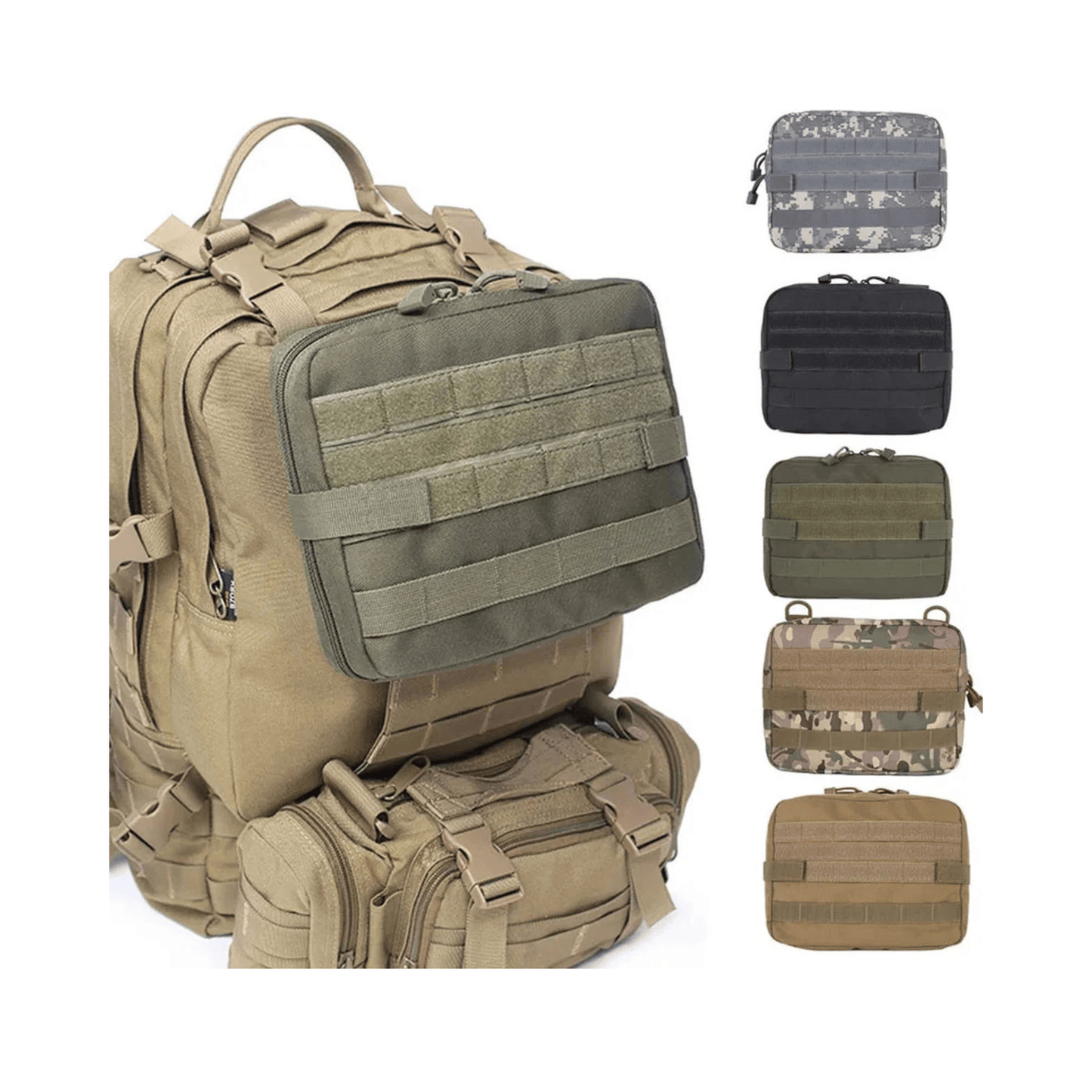 CarryQuest® - Tas - Molle - Outdoor - Klimmen - Wandelen - Trekking - Nylon - Groen