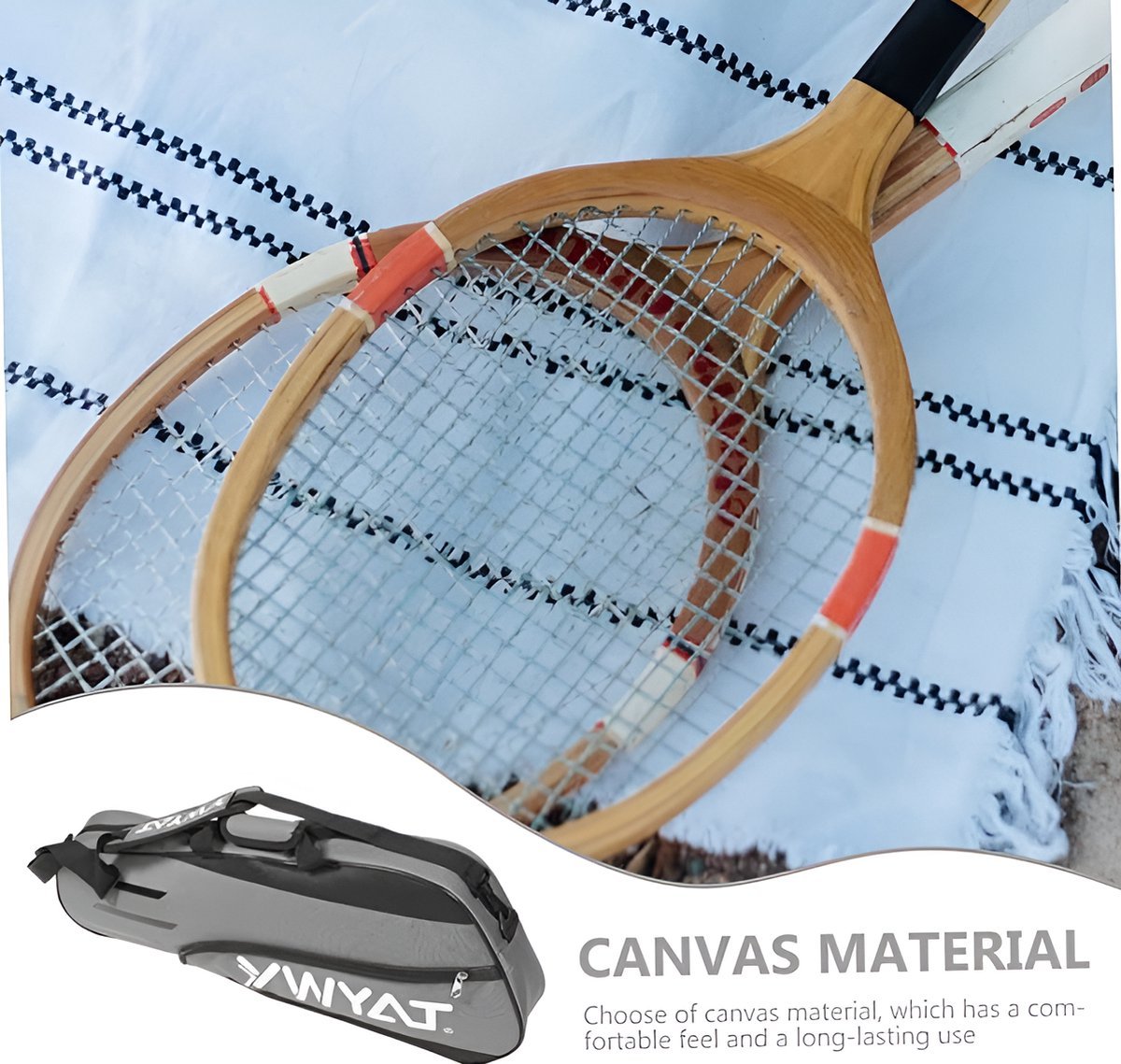 CarryQuest® - Tennistas - Badminton Tas - Grijs