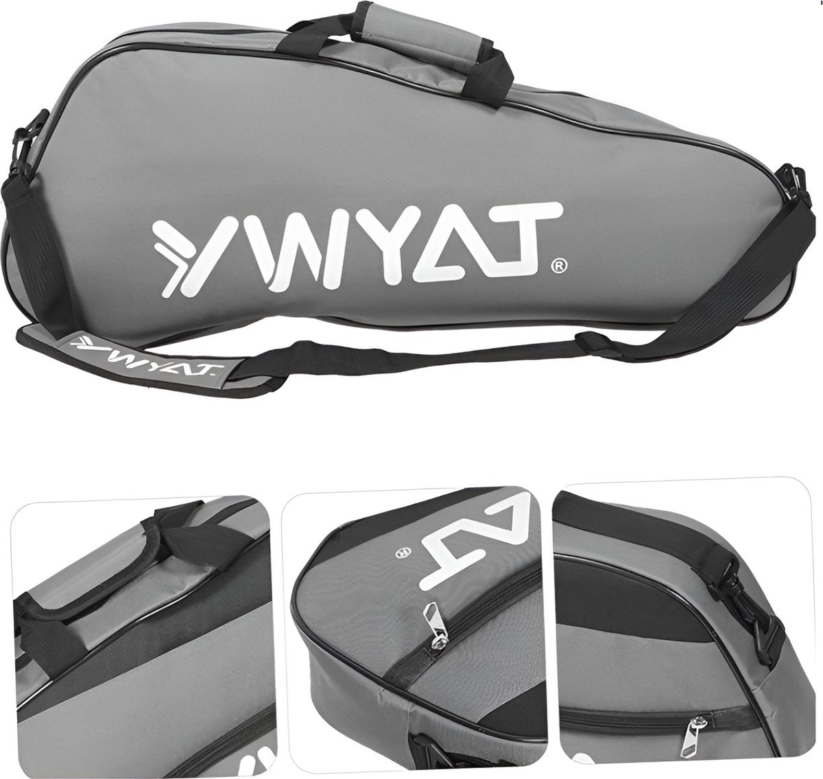 CarryQuest® - Tennistas - Badminton Tas - Grijs
