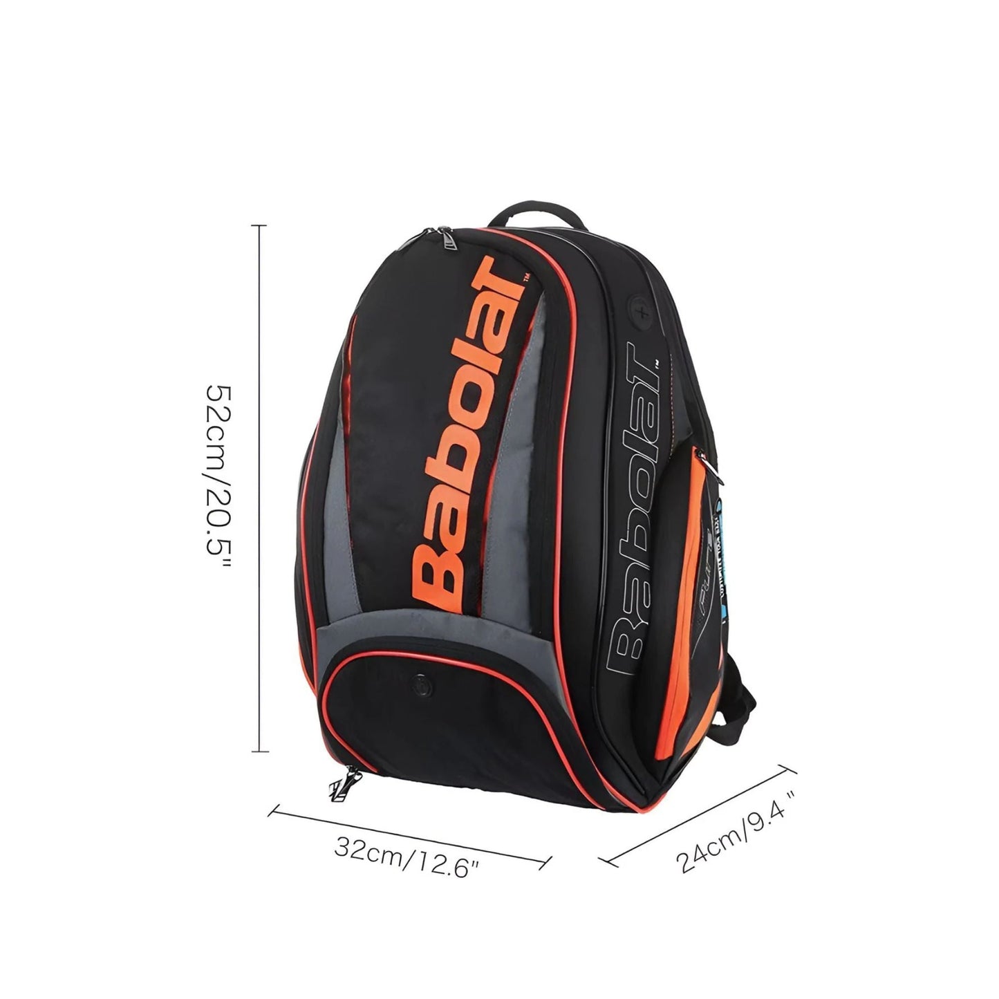CarryQuest® - Tennistas - Tennisrugzak - Polyester - Oranje