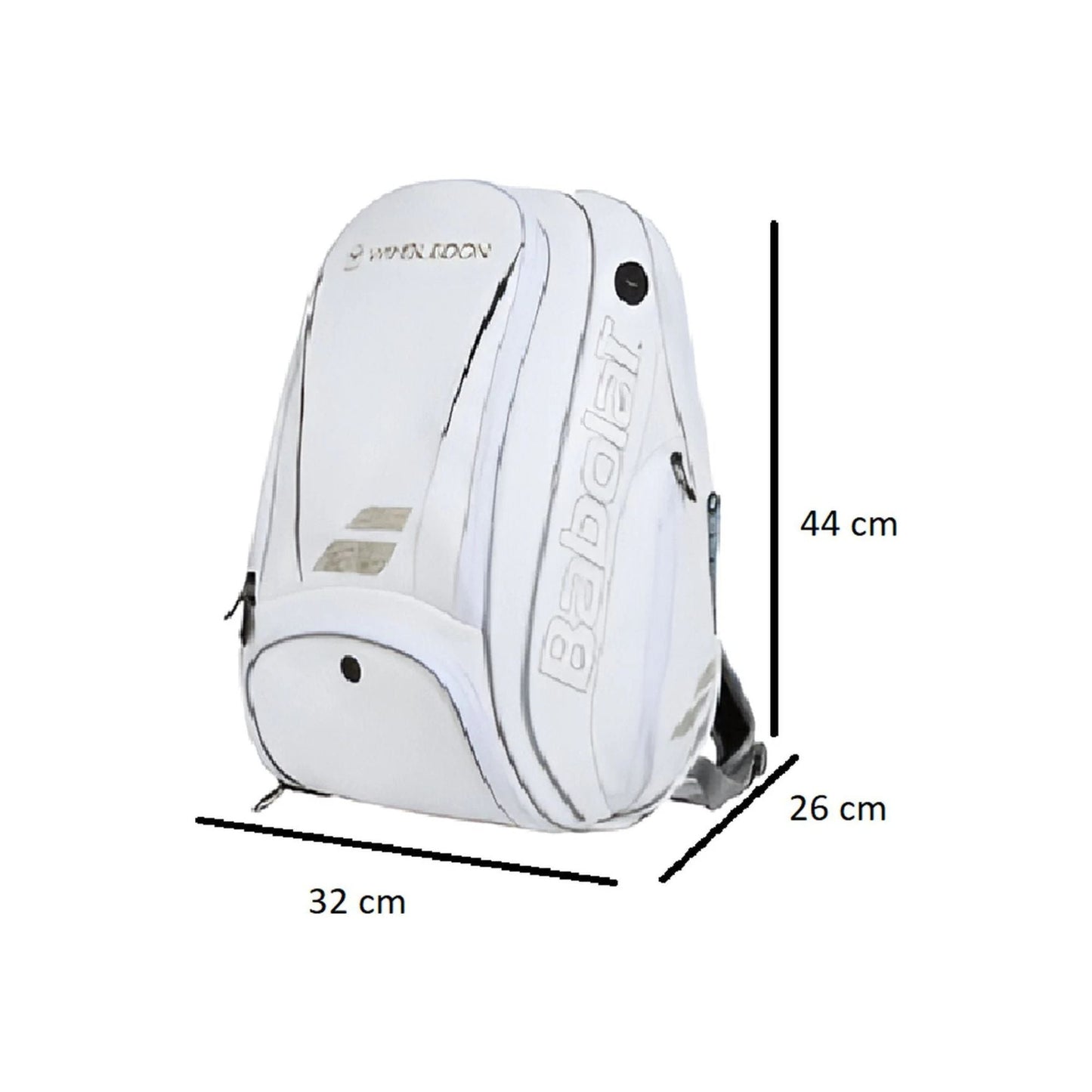 CarryQuest® - Tennistas - Tennisrugzak - Polyester - Wit