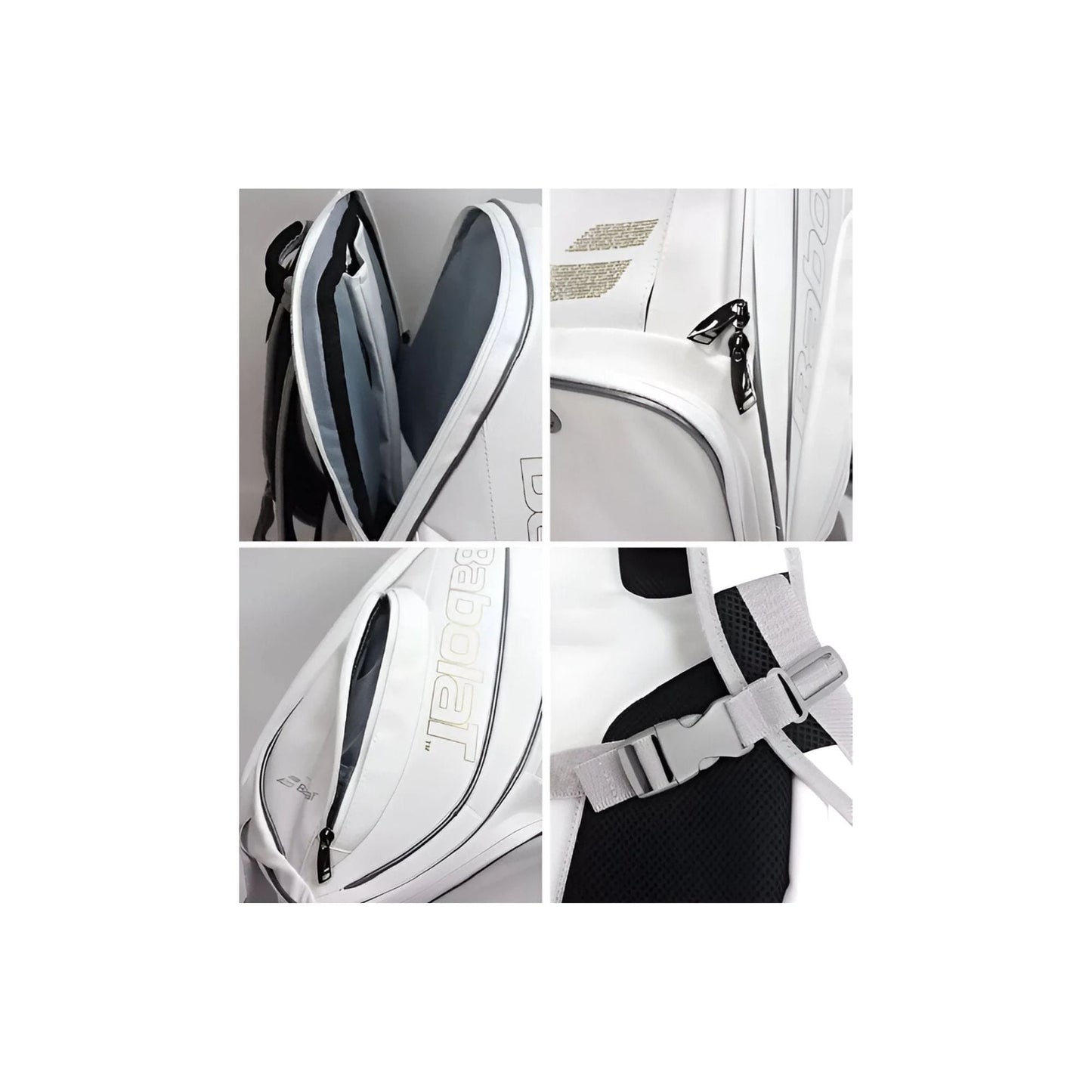 CarryQuest® - Tennistas - Tennisrugzak - Polyester - Wit