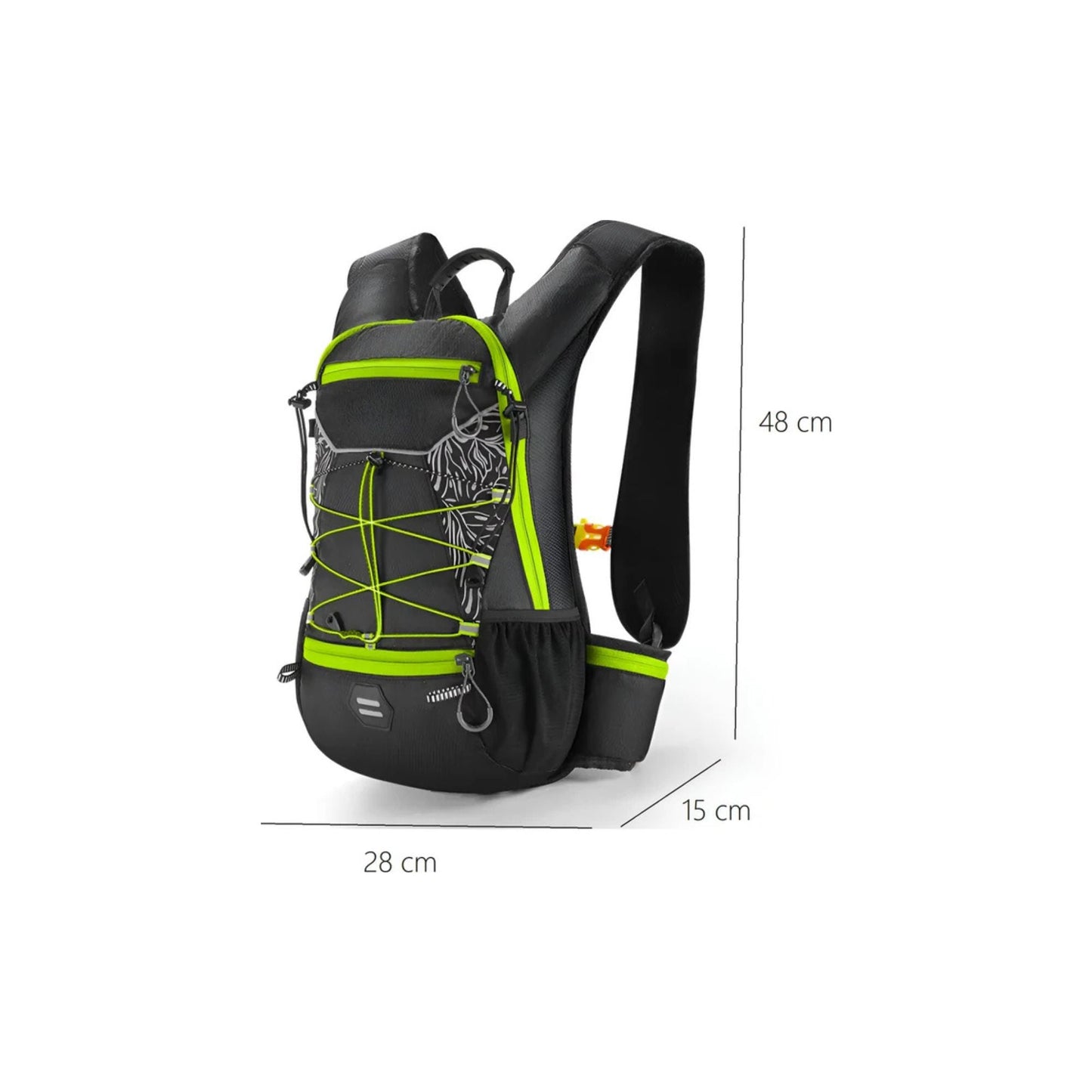 CarryQuest® - Ultralicht 16L Backpack - 2L PEVA Water Bag - Waterbestendig - Wandelrugzak - Groen