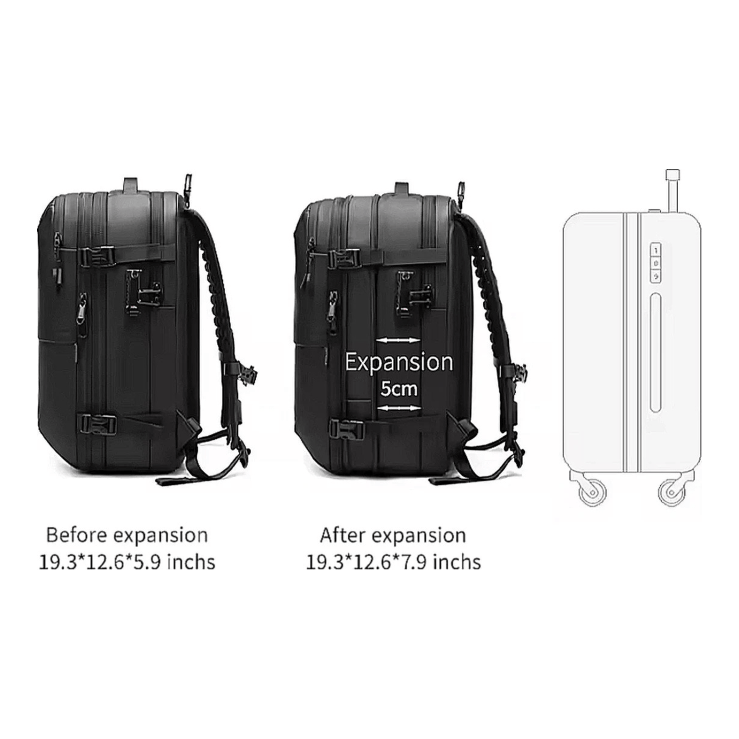 CarryQuest® - Vacuum Rugzak Pro1 - Inclusief Pomp - Blauw
