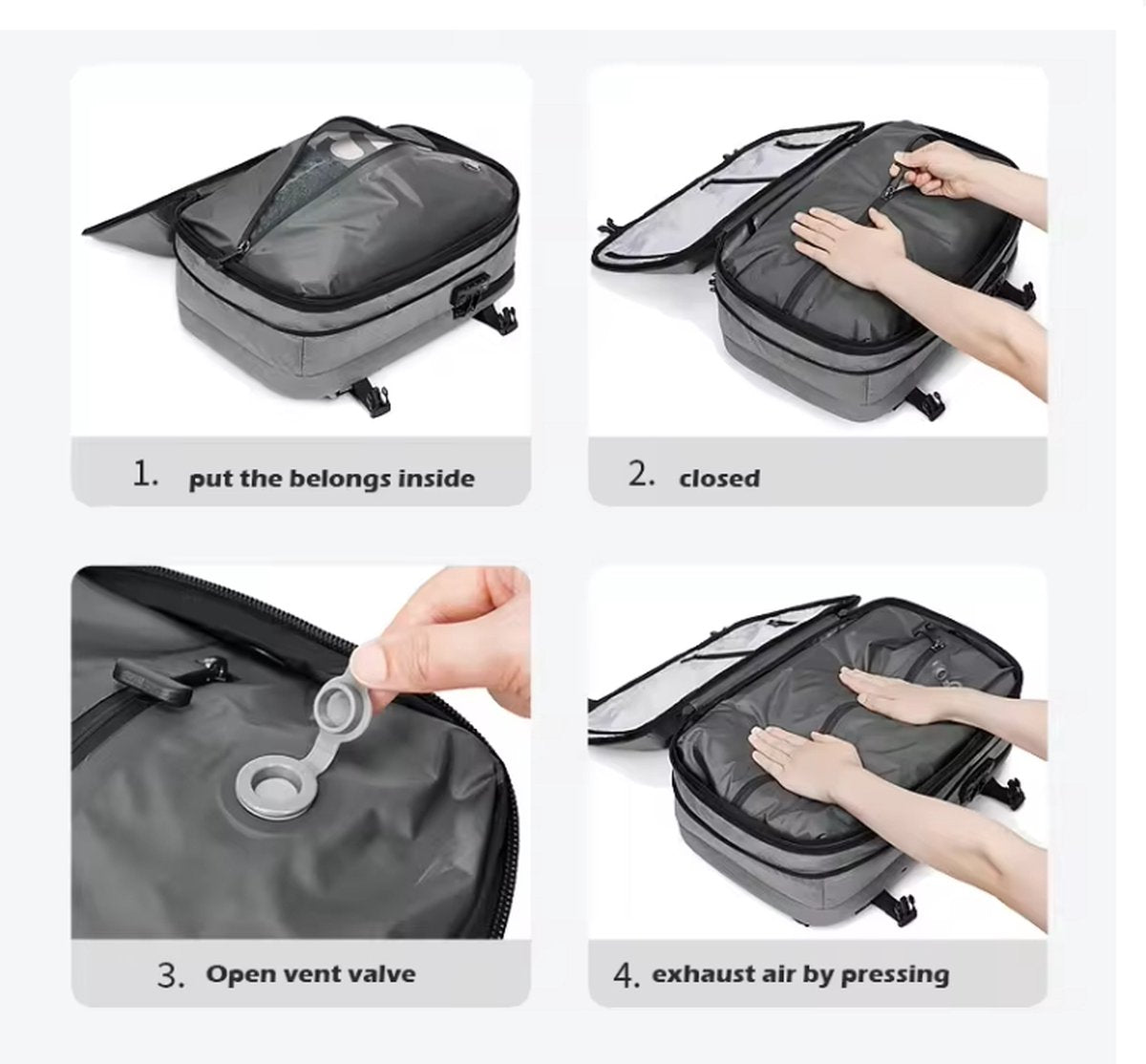 CarryQuest® - Vacuum Rugzak Pro1 - Zwart