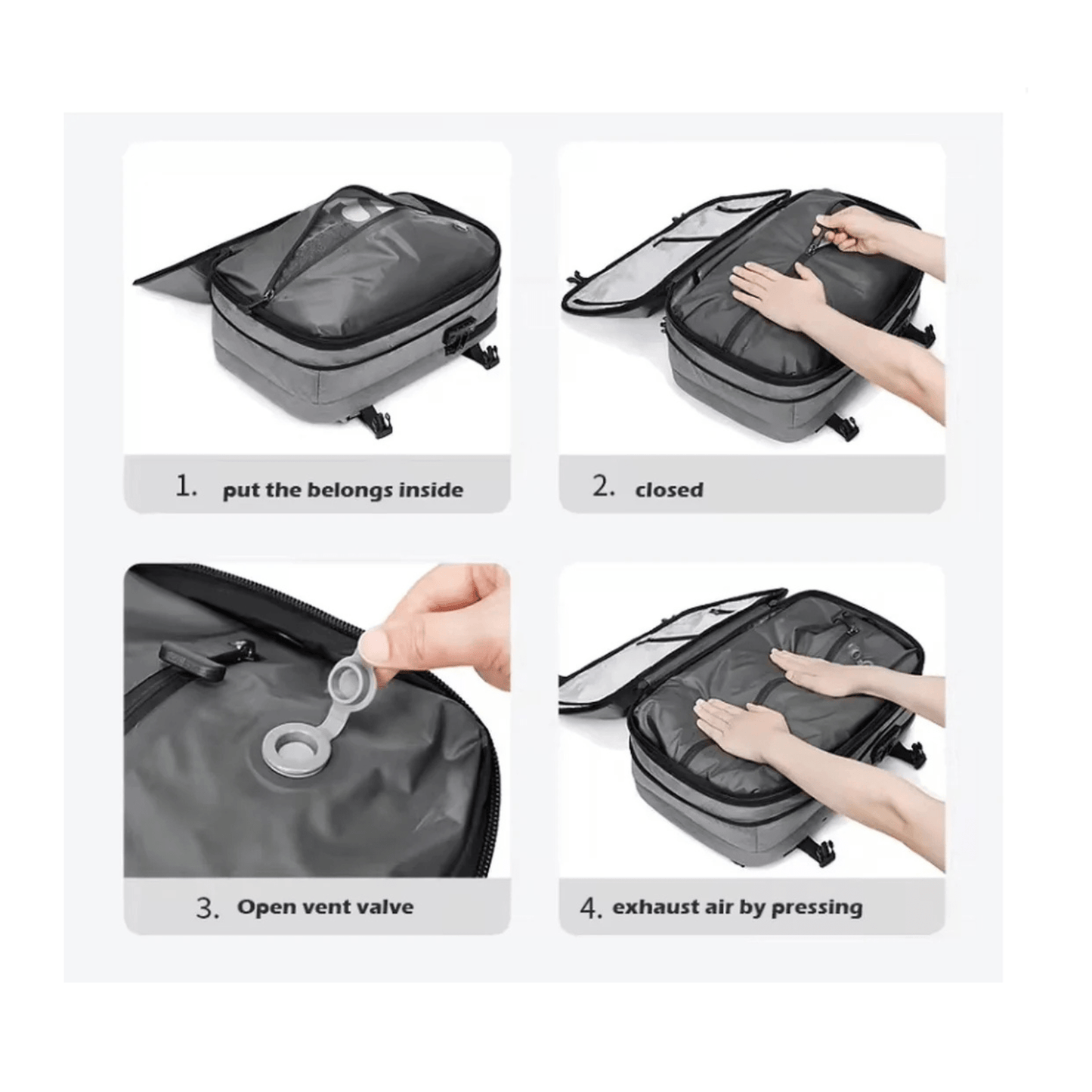CarryQuest® - Vacuum Rugzak RZ/TX - Zwart