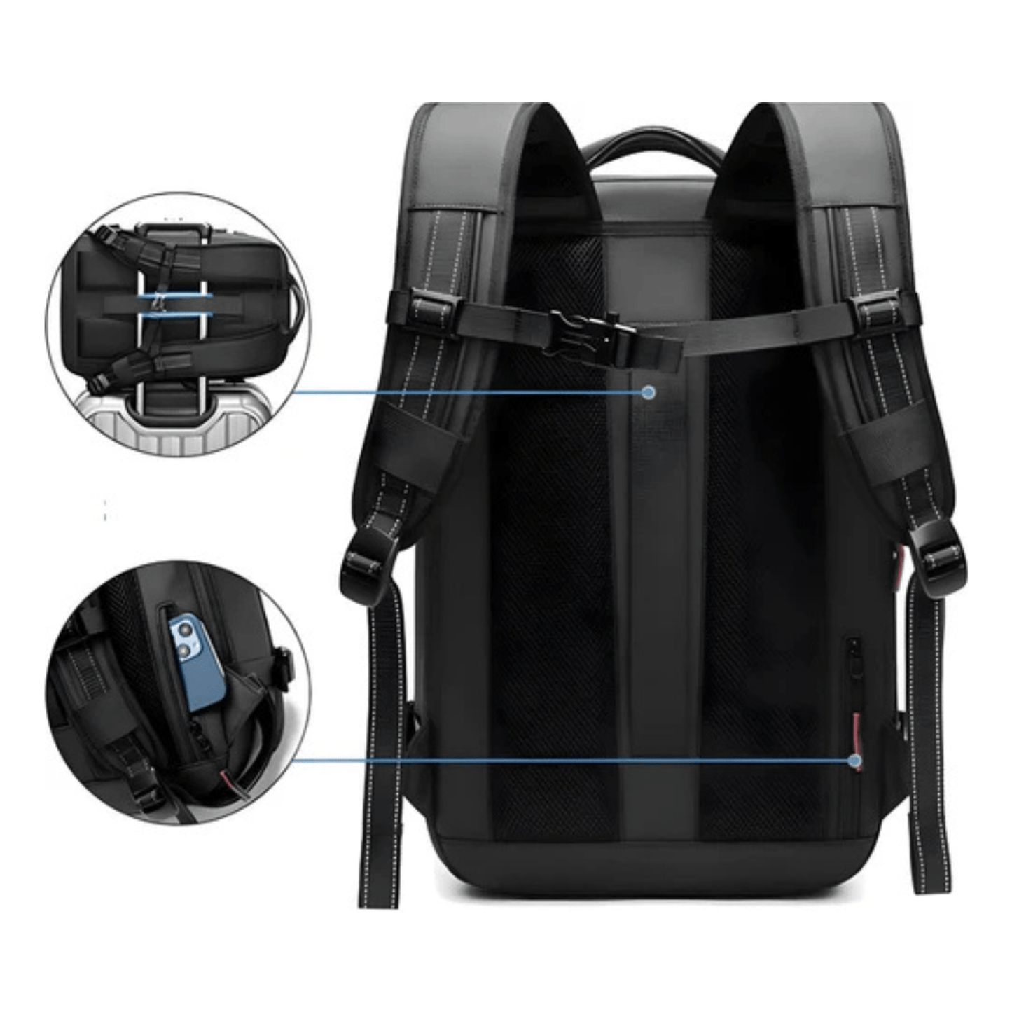 CarryQuest® - Vacuum Rugzak Zen - Incl. Pomp - Grijs