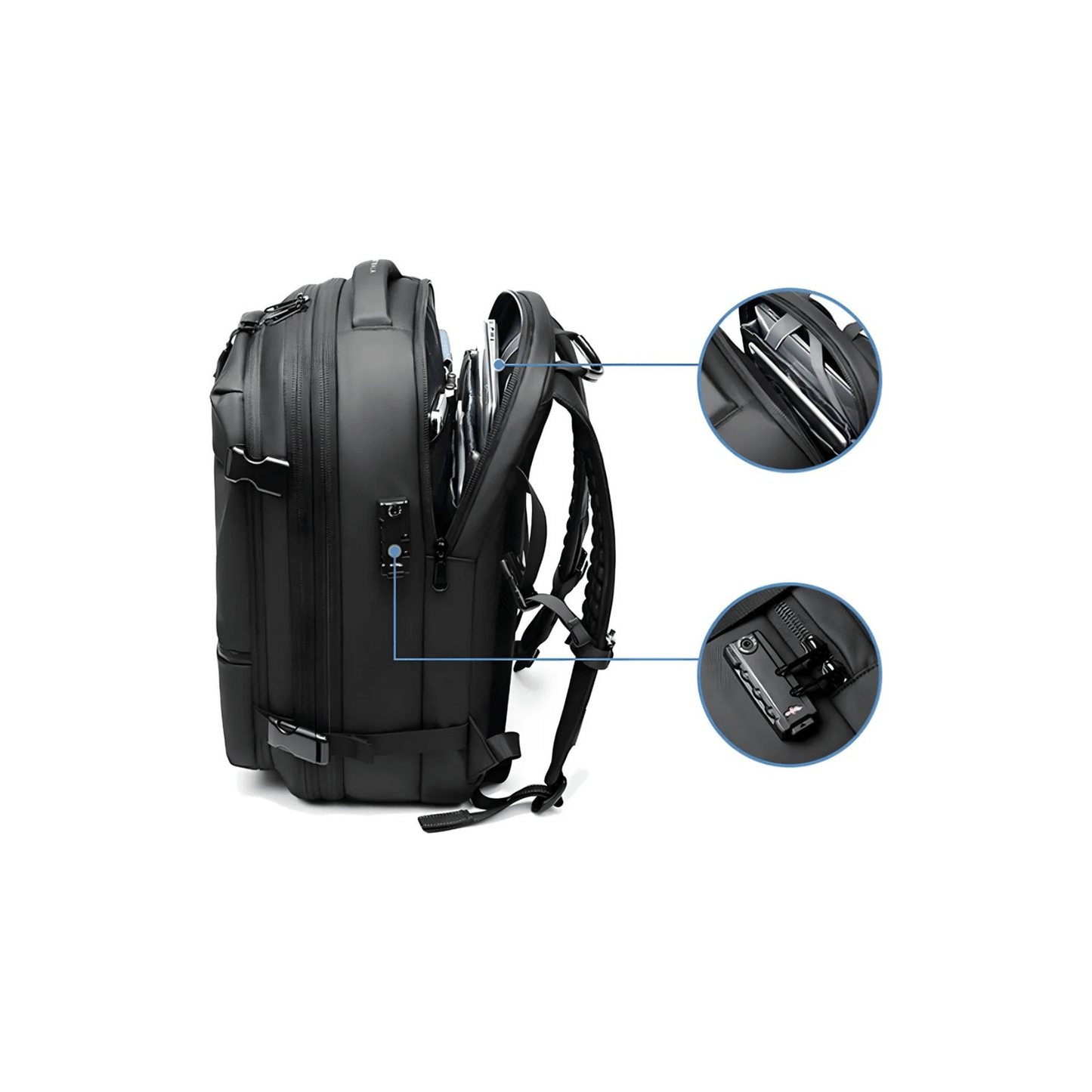 CarryQuest® - Vacuum Rugzak Zen - Incl. Pomp - Grijs