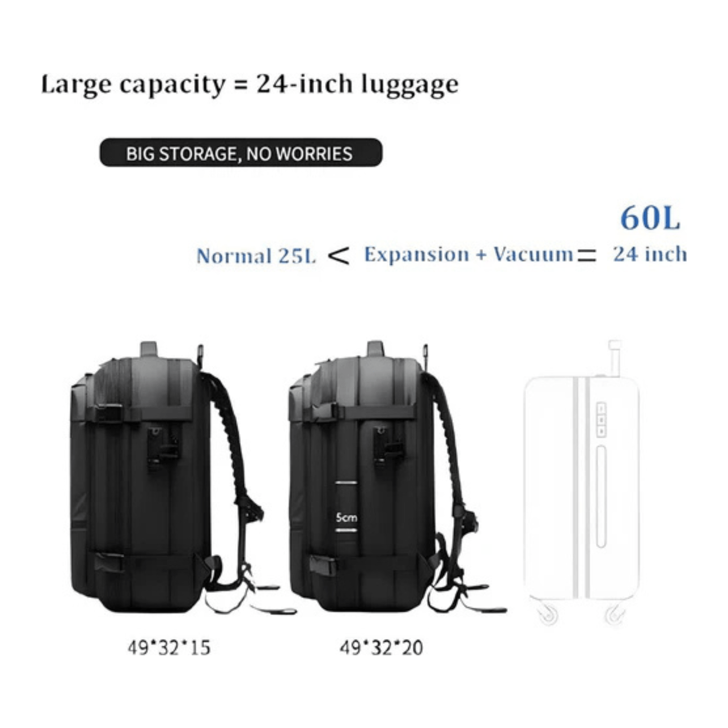 CarryQuest® - Vacuum Rugzak Zen - Incl. Pomp - Groen