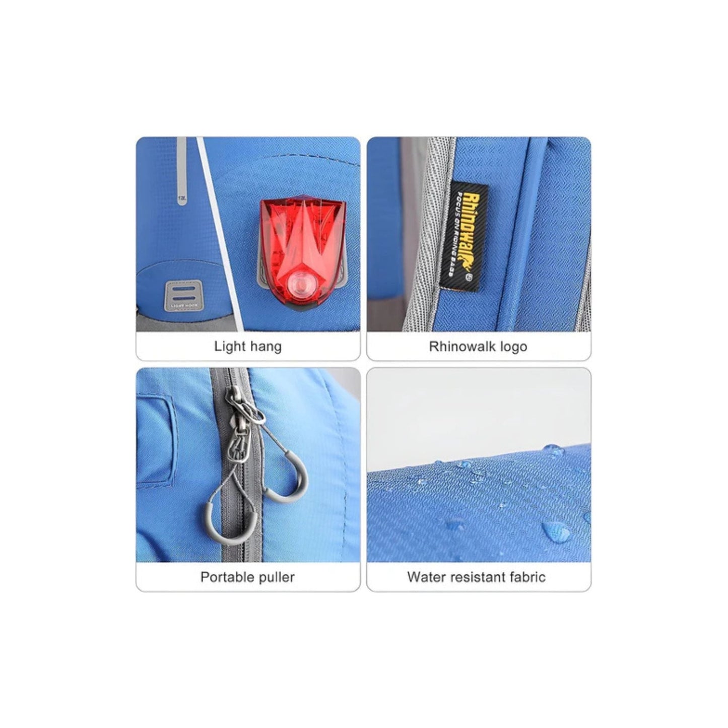 CarryQuest® - Wandel Rugzak 12L - Waterdicht - Backpack Fietsen - Waterzak - Blauw