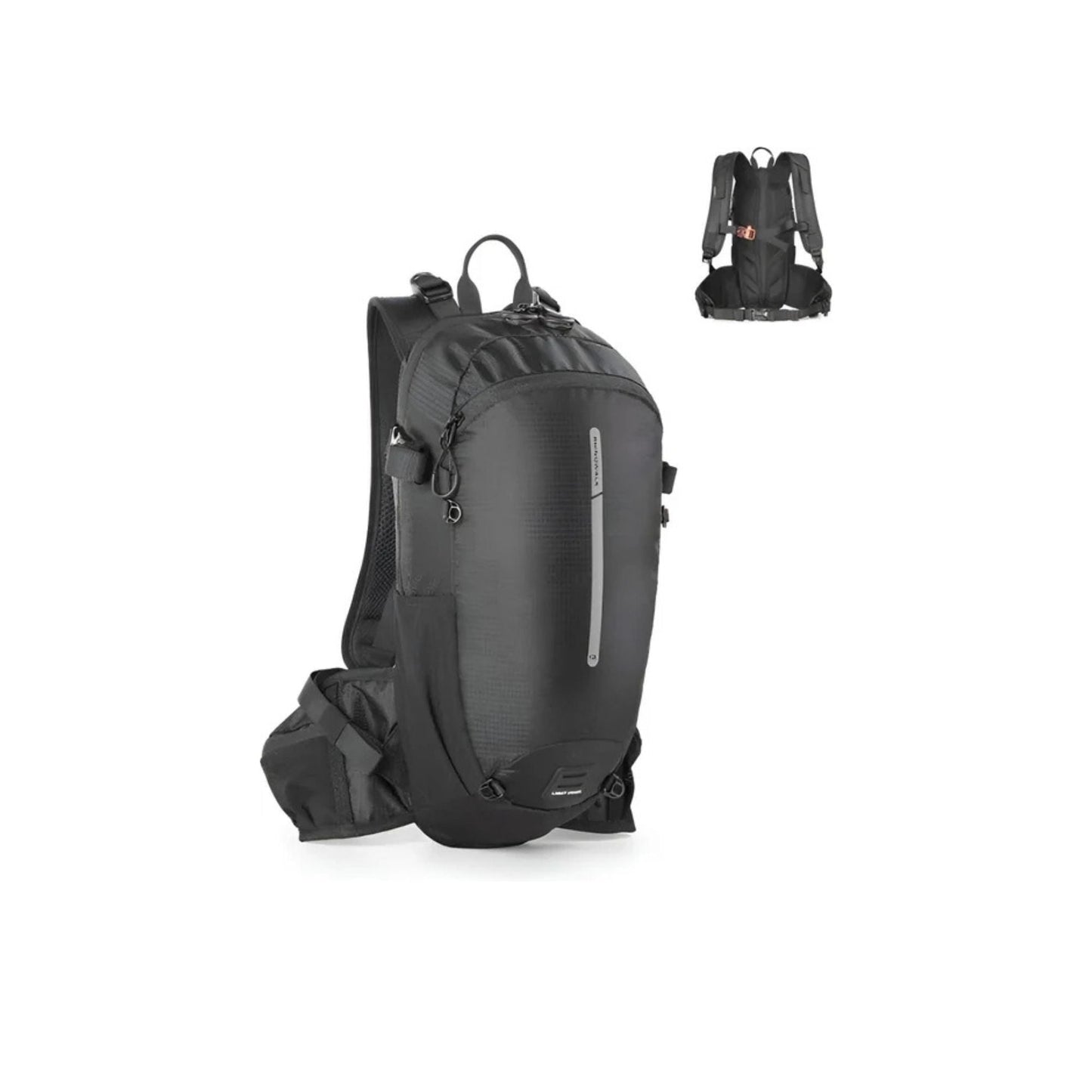 CarryQuest® - Wandel Rugzak 12L - Waterdicht - Backpack Fietsen - Waterzak - Zwart
