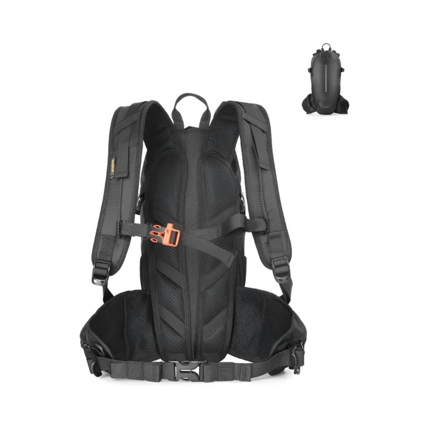 CarryQuest® - Wandel Rugzak 12L - Waterdicht - Backpack Fietsen - Waterzak - Zwart