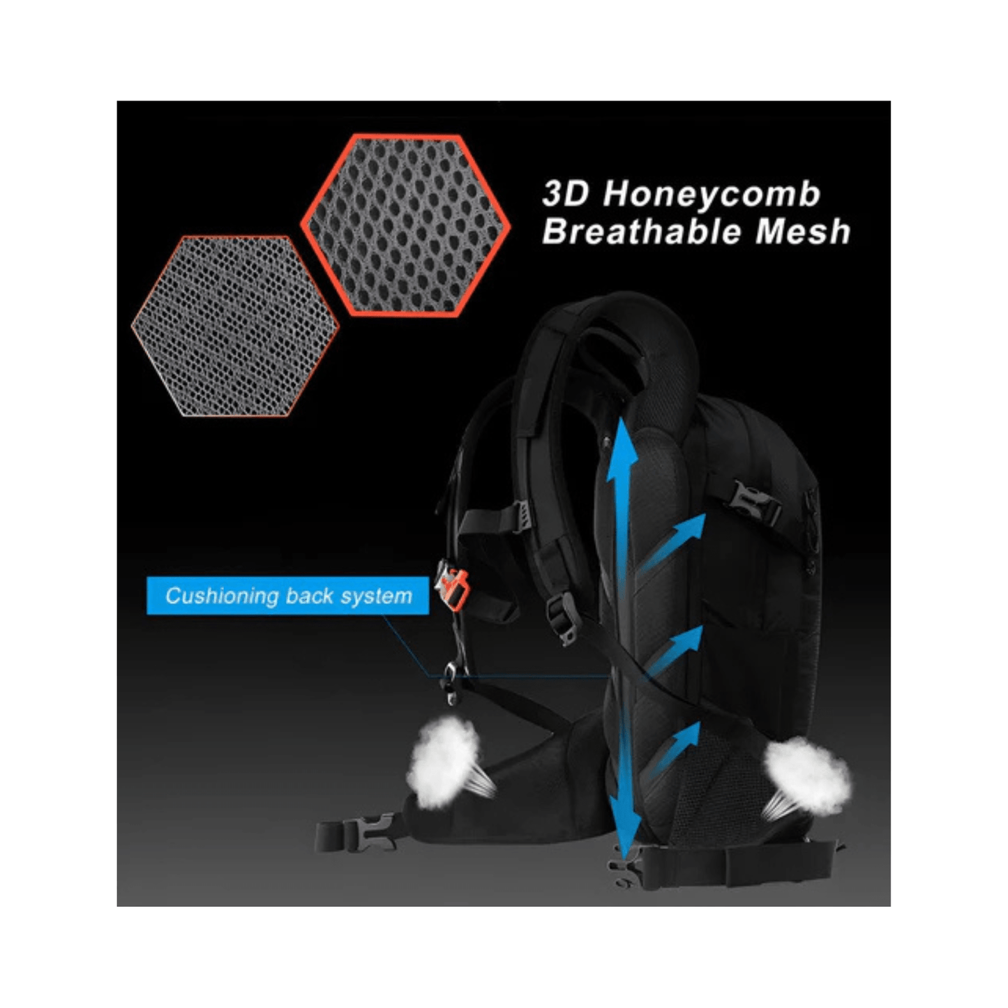 CarryQuest® - Wandel Rugzak 12L - Waterdicht - Backpack Fietsen - Waterzak - Zwart