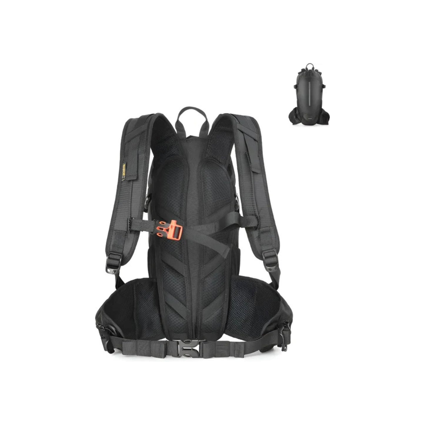 CarryQuest® - Wandel Rugzak 12L - Waterdicht - Backpack Fietsen - Waterzak - Zwart