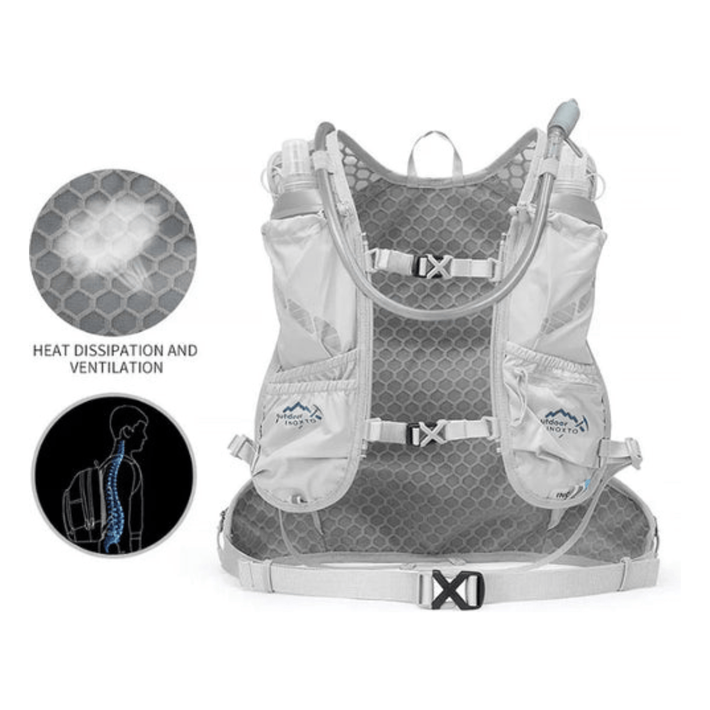 CarryQuest® - Waterdichte - Fietsrugzak - 10 Liter - Waterzak - Backpacks - Sport - Wandelen - Wit