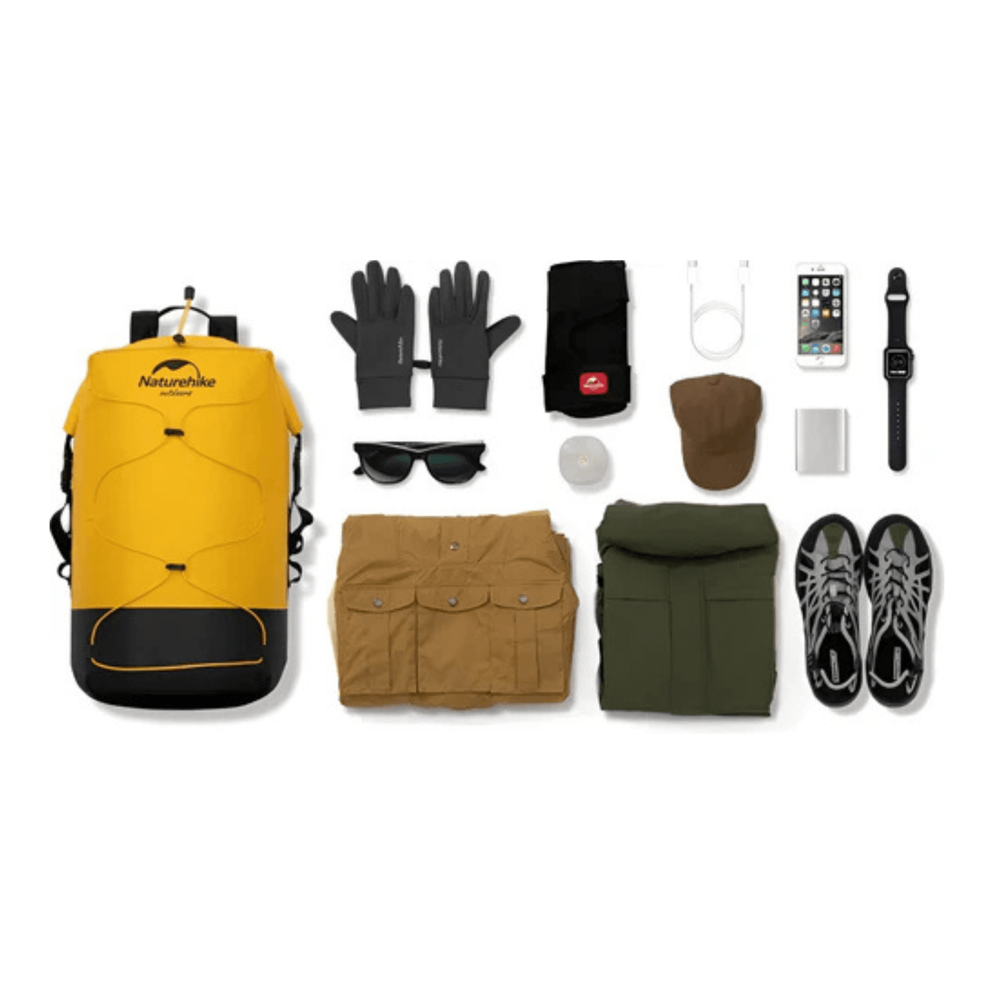 CarryQuest® - Waterdichte Rugzak - 20L - Backpack - Geel