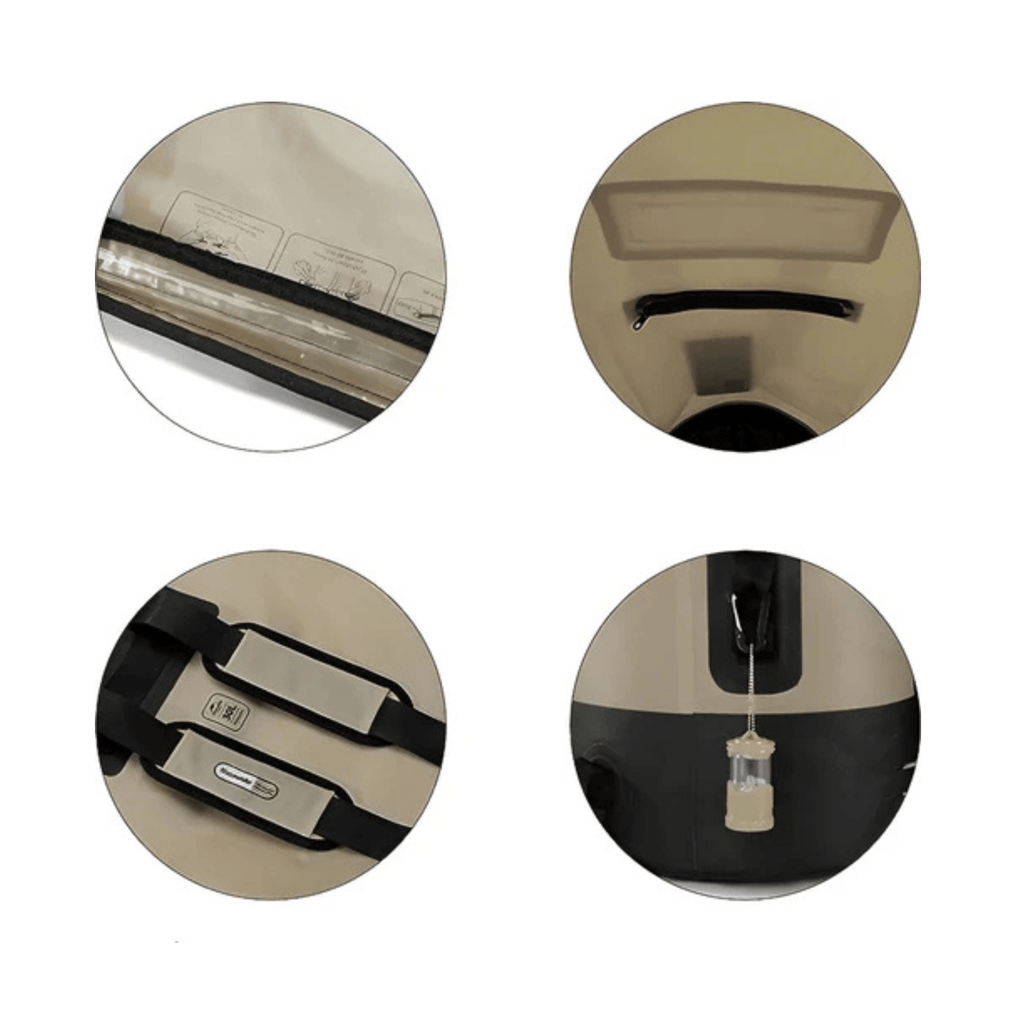 CarryQuest® - Waterdichte Rugzak - 40L - Bergbeklimmen - Trekkoord - Lichtgewicht - 420D Nylon - Khaki
