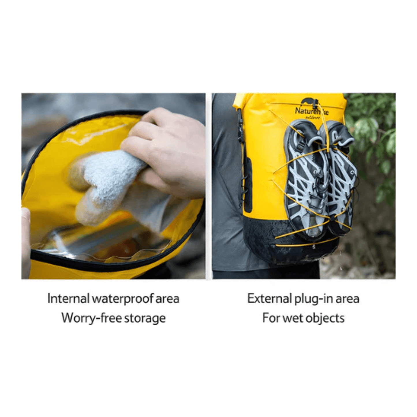 CarryQuest® - Waterdichte Rugzak - 40L - Bergbeklimmen - Trekkoord - Lichtgewicht - 420D Nylon - Khaki
