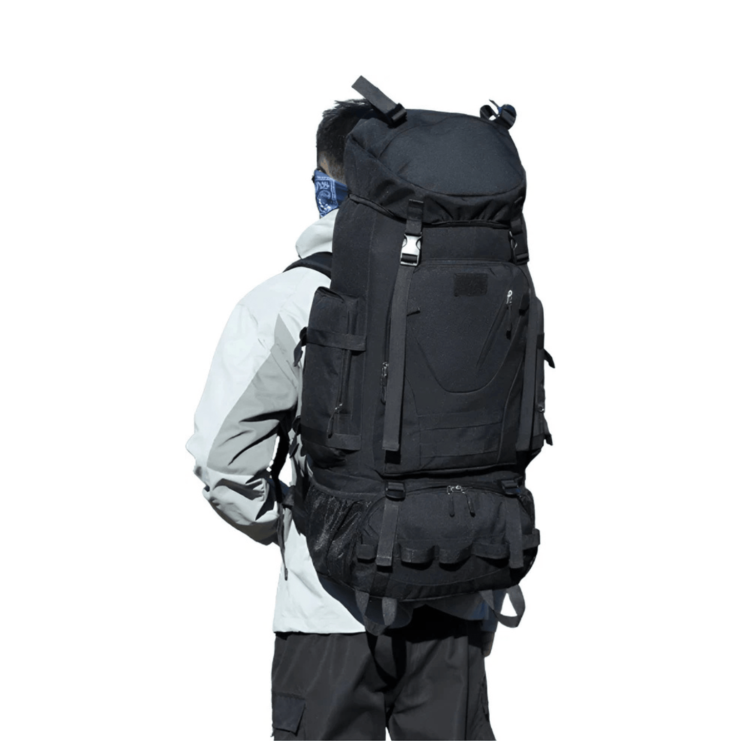 CarryQuest® - Waterdichte - Wandelen - Camping - Rugzak - Heren - 90 Liter - Zwart