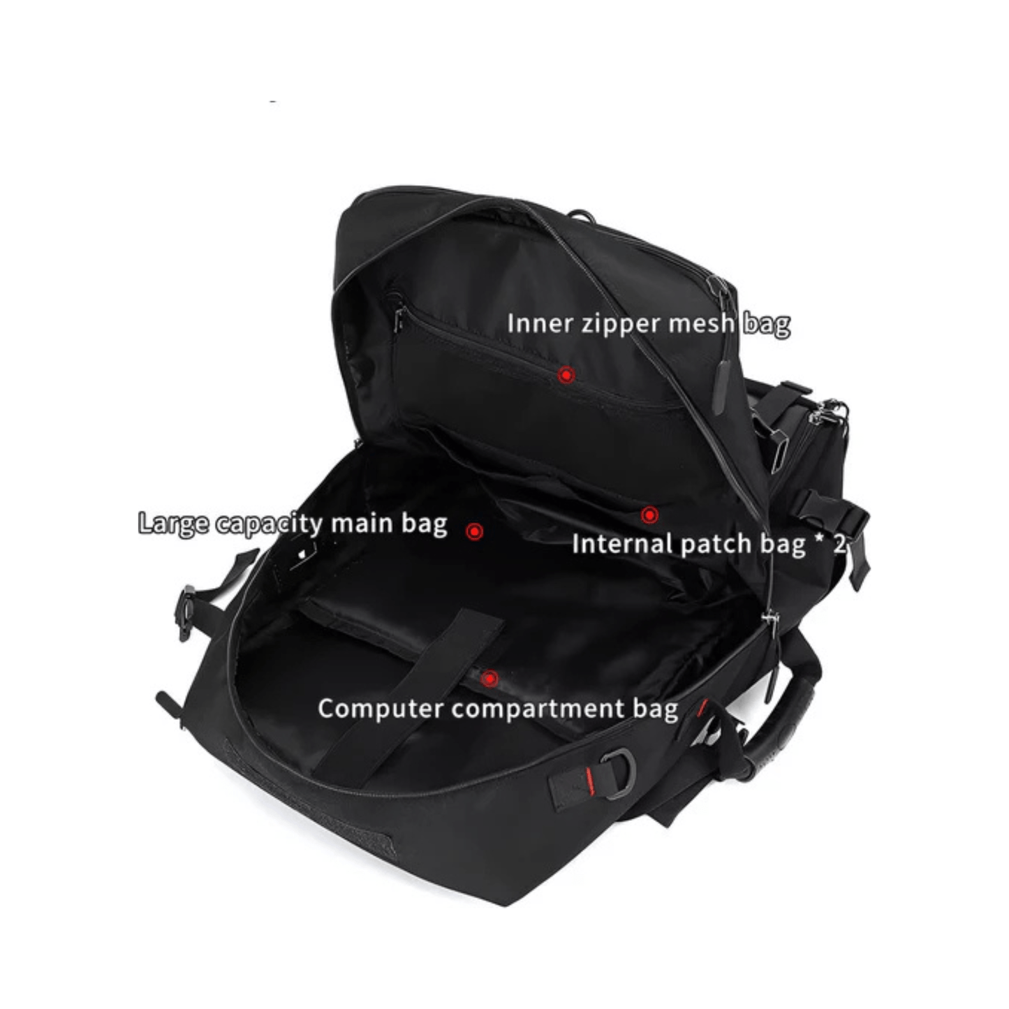 CarryQuest® - Zakelijke Rugzak 17.3 Inch - Waterafstotend, USB Oplaadpoort - Oxford Materiaal - Zwart