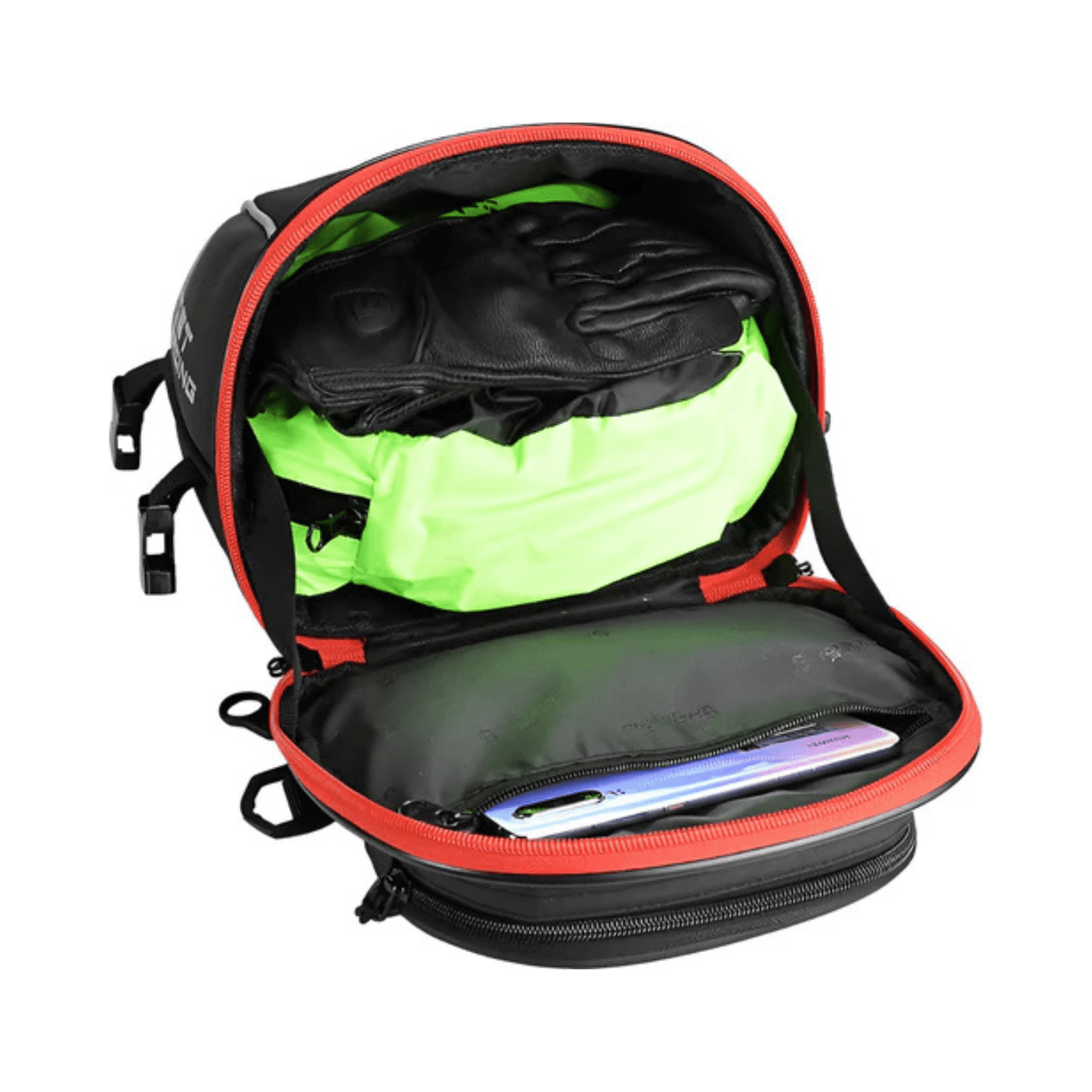 WoYoW® - Motorfiets Staart Tanktas - 10L Capaciteit - 1KG - Gelaagd + Koffer - Rood