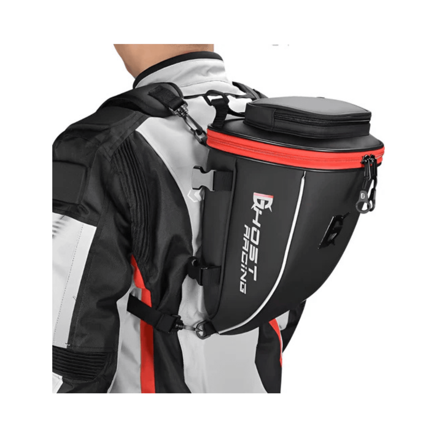 WoYoW® - Motorfiets Staart Tanktas - 10L Capaciteit - 1KG - Gelaagd + Koffer - Zwart