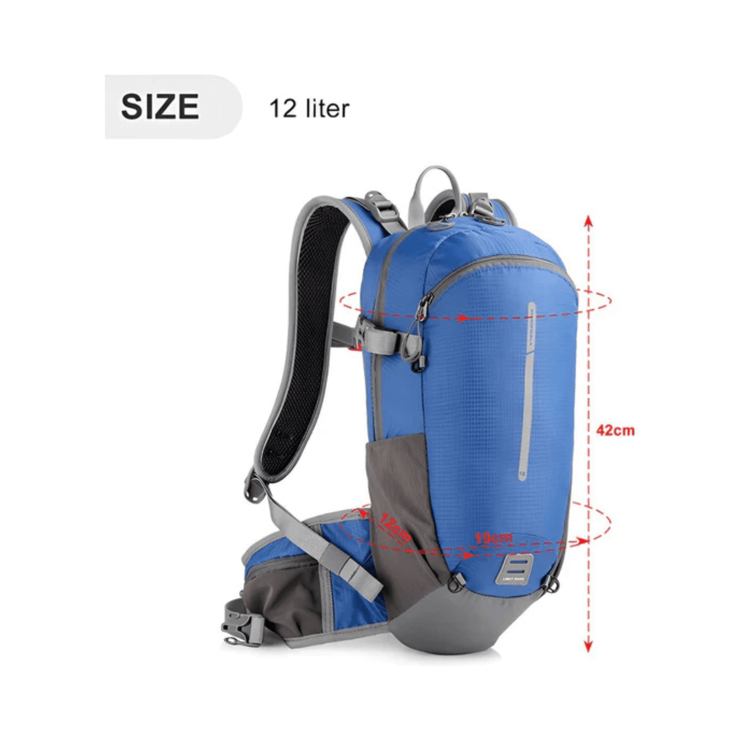 WoYoW® - Wandel Rugzak 12L - Waterdicht - Backpack Fietsen - Waterzak - Blauw
