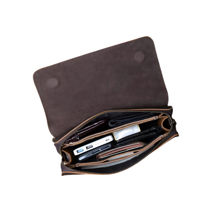 CarryQuest® - Pochette vintage pour homme - Sac pour téléphone - Marron