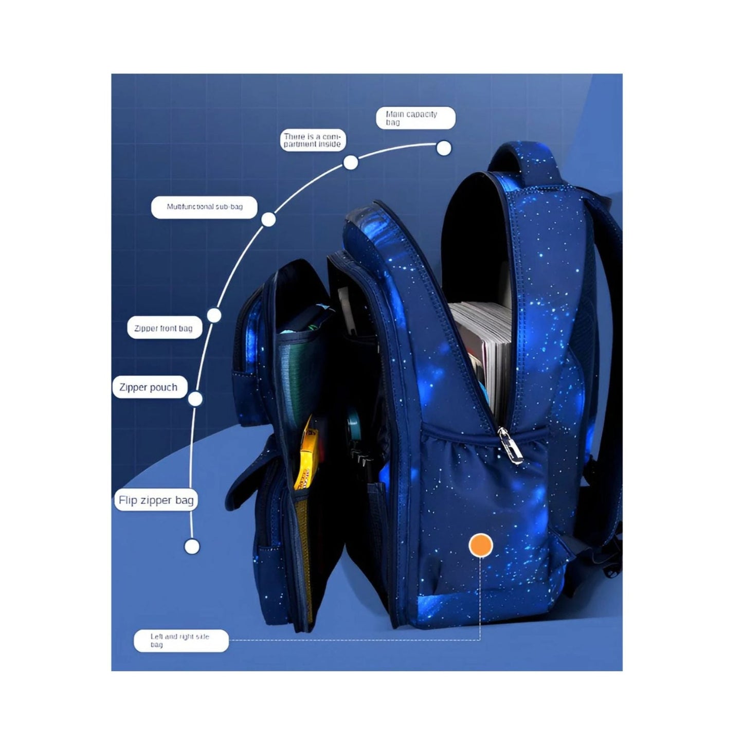 CarryQuest®  - Waterdicht Schooltas - Lichtgewicht - Basisschool Rugzak - Zwart