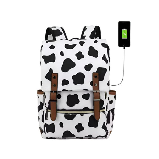 CarryQuest® - Sac à dos pour ordinateur portable 16 pouces - Sacs d'école - 20-35 litres - Unisexe - Noir/Blanc