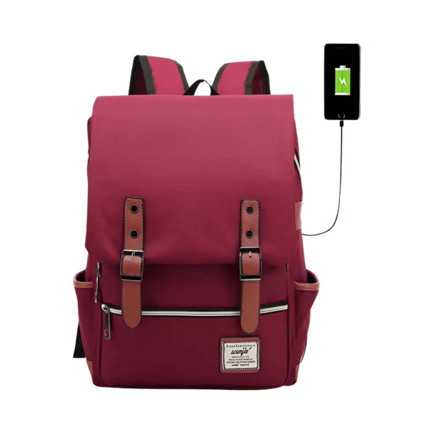 CarryQuest® - 16 Inch Laptop Rugzak - Schooltassen - 20 - 35 Liter - Unisex - Rood