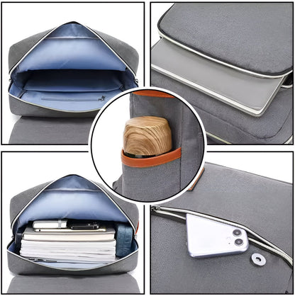 CarryQuest® - 16 Inch Laptop Rugzak - Schooltassen - Rugzakken - Donker Blauw