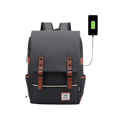 CarryQuest® - 16 Inch Laptop Rugzak - Schooltassen - Rugzakken - Donker Grijs