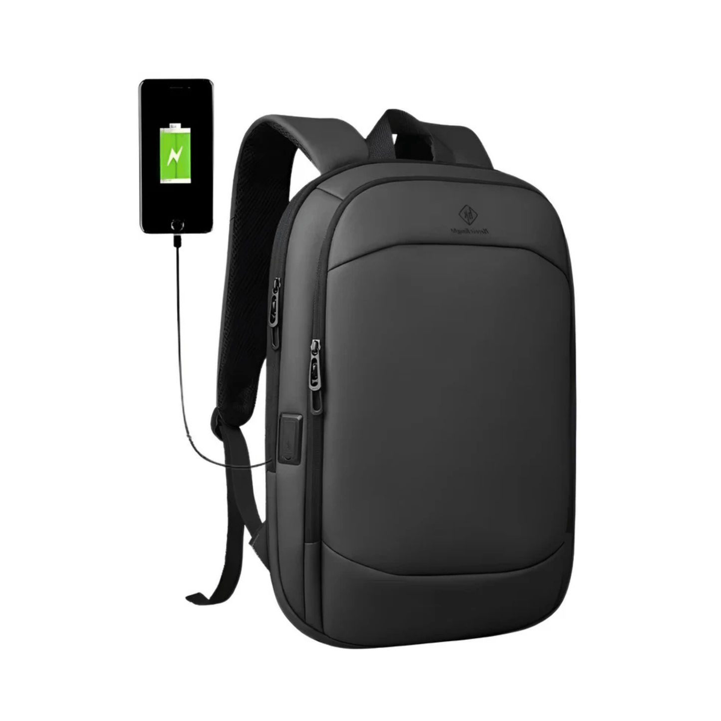 CarryQuest® - 17 Inch Laptop Rugzak - USB Poort + Waterdicht - Waterdichte Reistas - Zwart