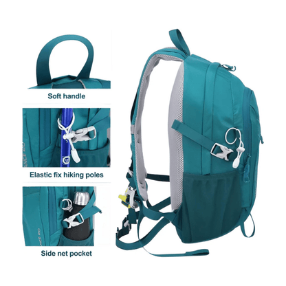 CarryQuest® - 20L Wandel Rugzak - Fietsen Reizen - Ultralicht - Rood