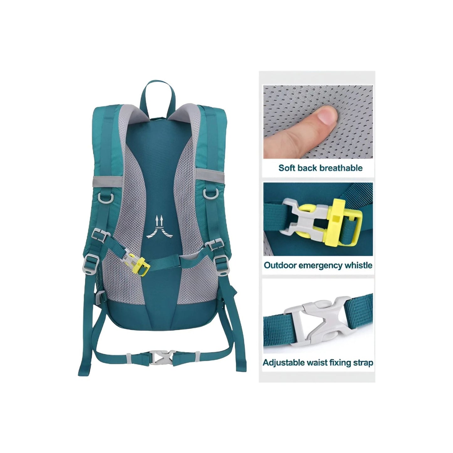 CarryQuest® - 20L Rugzak - Waterafstotend - 45x30x15cm - Zwart
