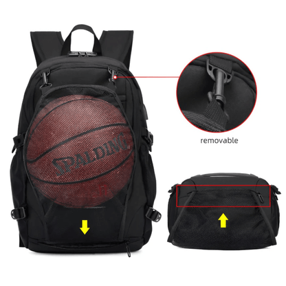 CarryQuest® - 32L Capaciteit - Laptopvak 12 - 15,6 inch - USB - Oplaadpoort - Zwart