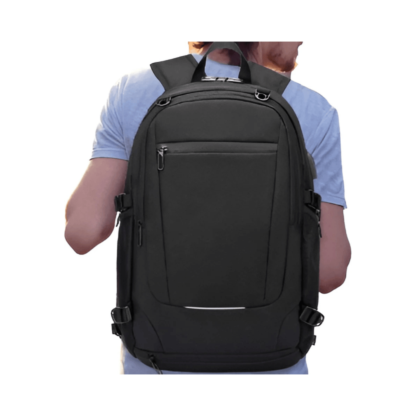 CarryQuest® - 32L Capaciteit - Laptopvak 12 - 15,6 inch - USB - Oplaadpoort - Zwart