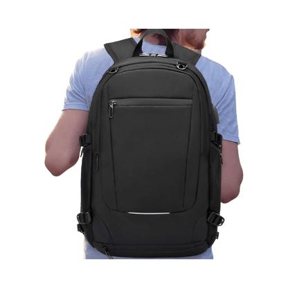 CarryQuest® - 32L Capaciteit - Laptopvak 12 - 15,6 inch - USB - Oplaadpoort - Zwart