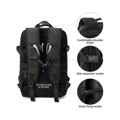CarryQuest® - 36 - 55 Liter - Laptop Backpack - Laptop Rugzak - Roze
