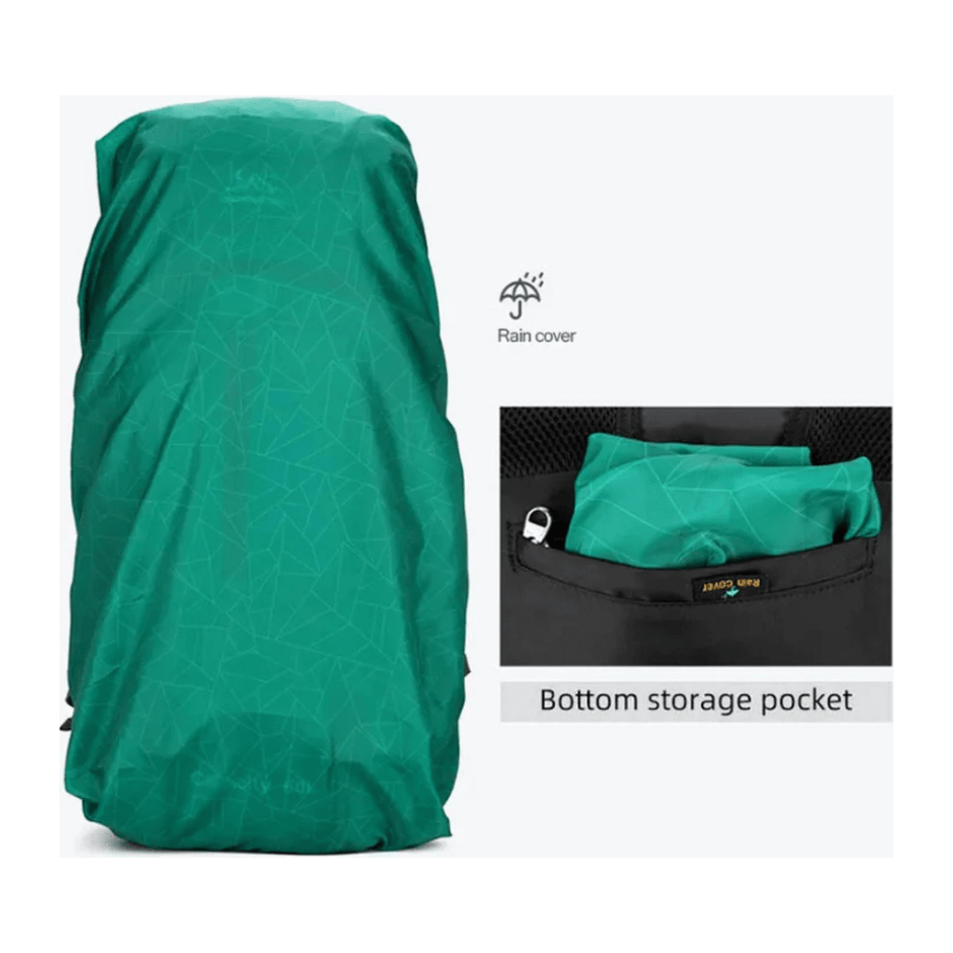 CarryQuest® - 60L - Hiking Rugzak - Rugzak - Waterdicht - Duurzaam - Nylon - Wandelen - Zwart