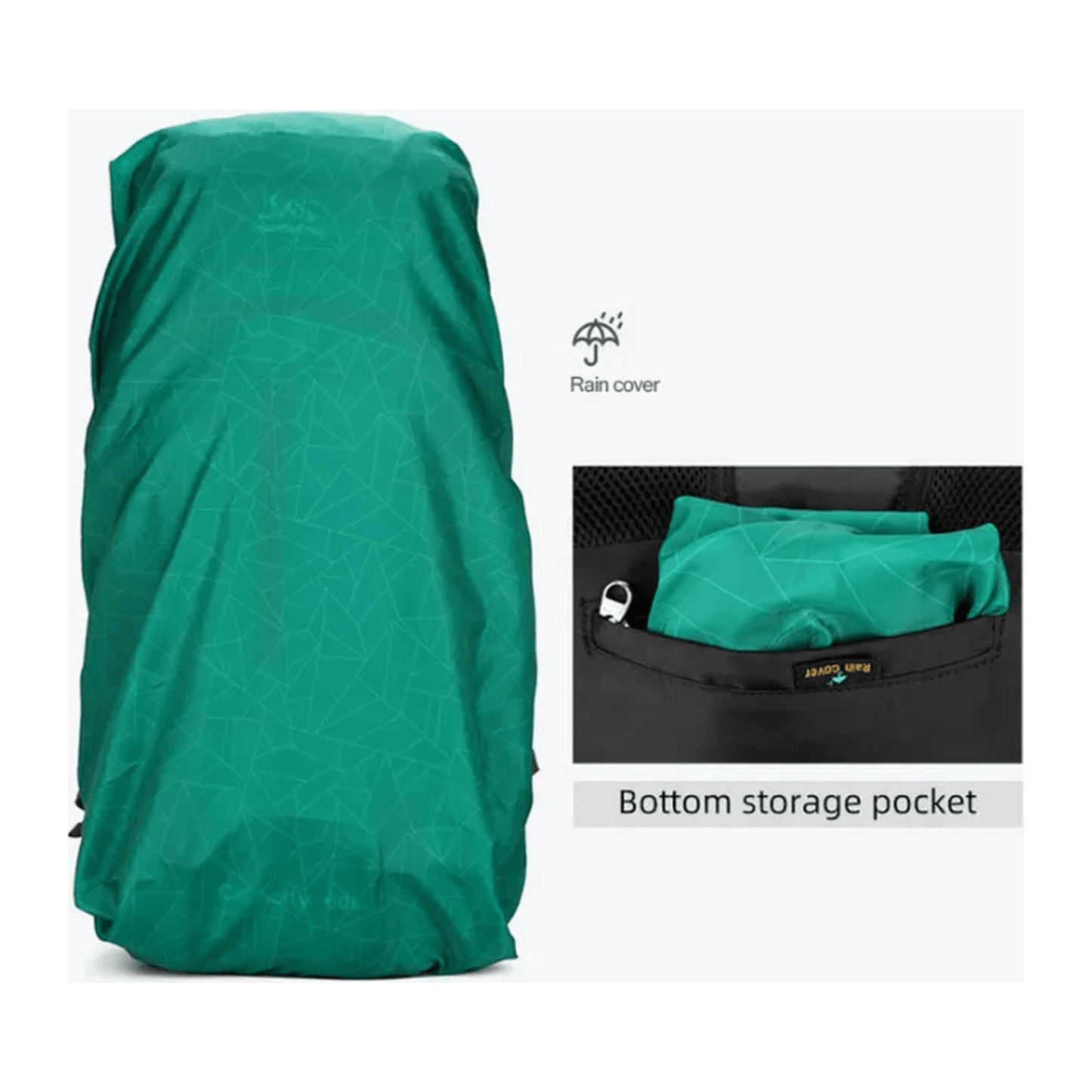 CarryQuest® - 60L - Hiking Rugzak - Rugzak - Waterdicht - Duurzaam - Nylon - Wandelen - Zwart