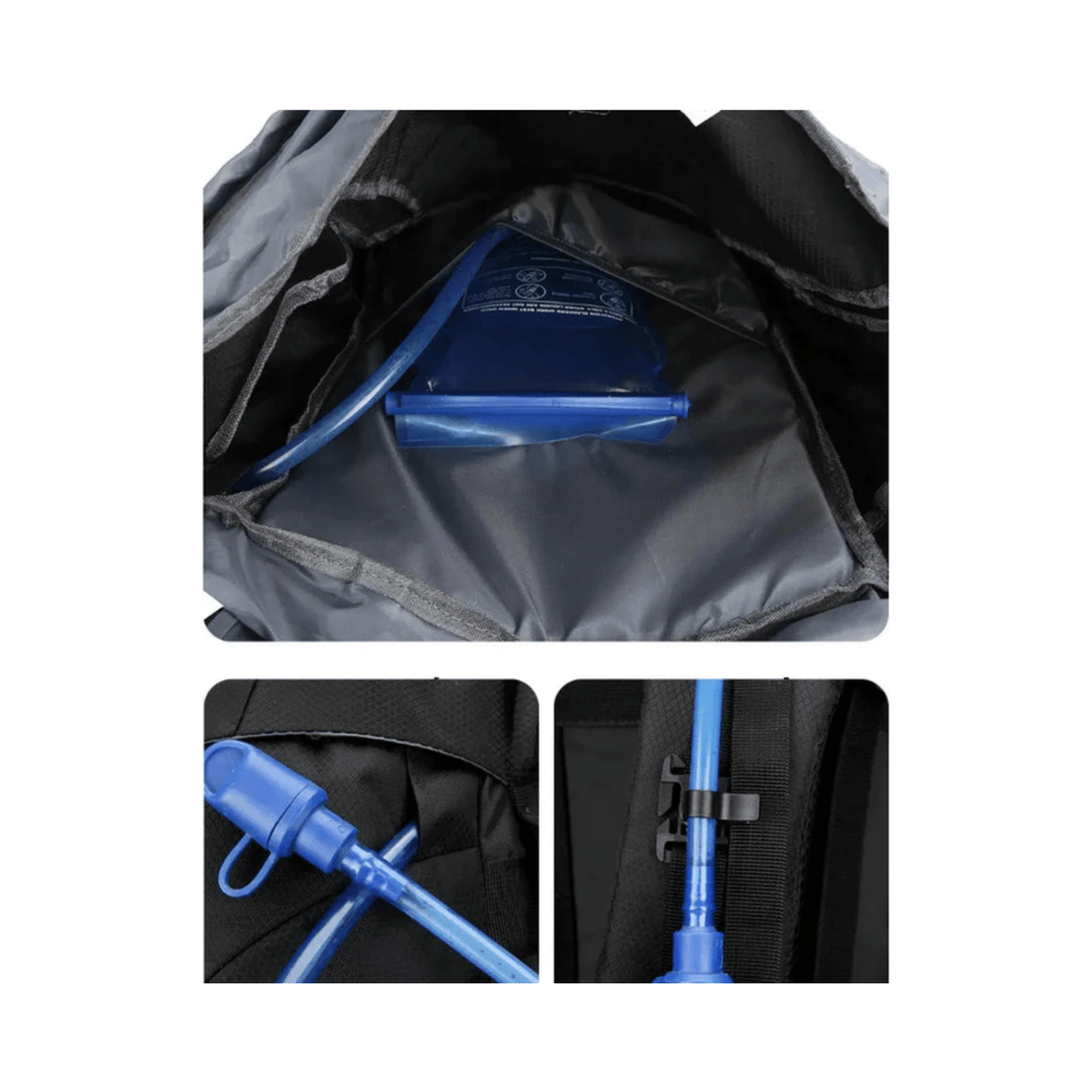 CarryQuest® - 60L - Hiking Rugzak - Rugzak - Waterdicht - Duurzaam - Nylon - Wandelen - Zwart