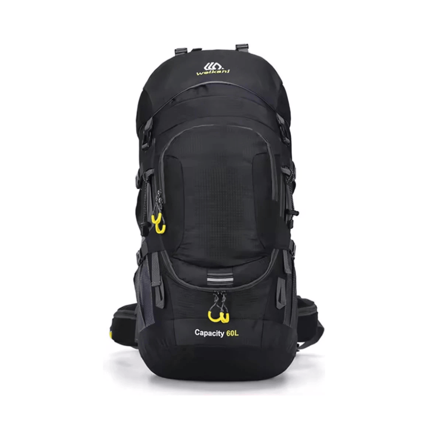 CarryQuest® - 60L - Wandelrugzak - Rugzak - Wandelen - Waterbestendig - Duurzaam - Polyester - Zwart