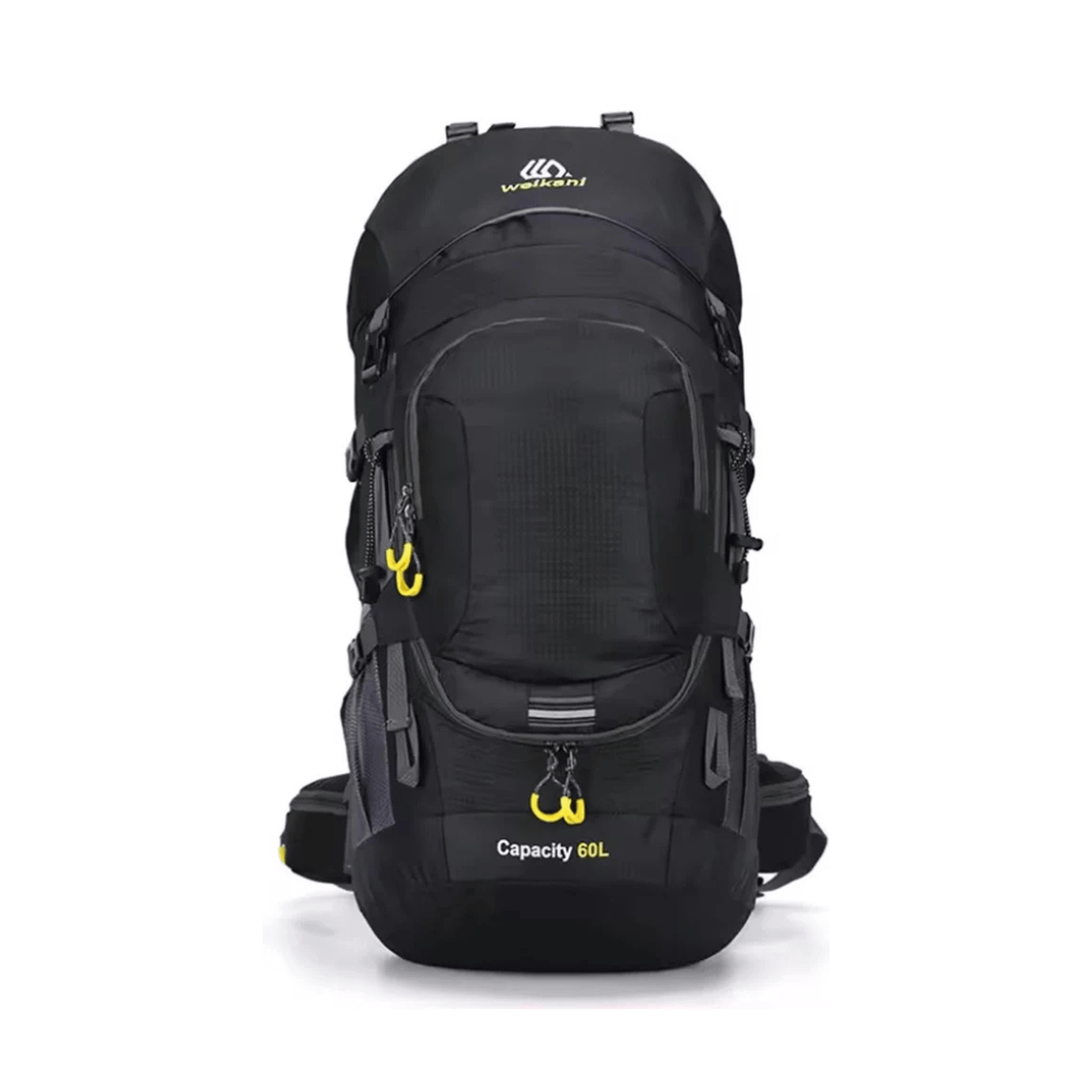 CarryQuest® - 60L - Wandelrugzak - Rugzak - Wandelen - Waterbestendig - Duurzaam - Polyester - Zwart