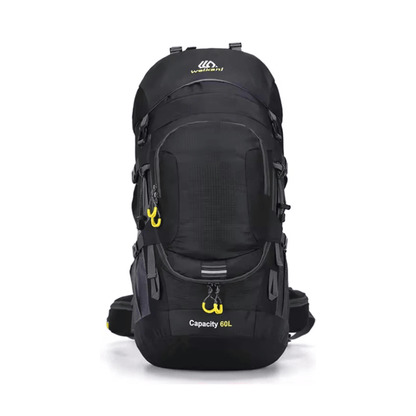 CarryQuest® - 60L - Wandelrugzak - Rugzak - Wandelen - Waterbestendig - Duurzaam - Polyester - Zwart
